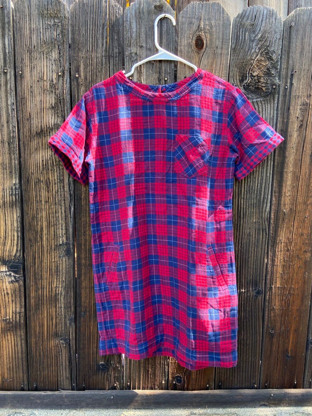 Madewell Womens Size XS - Edina Red & Blue Plaid Mini Dress